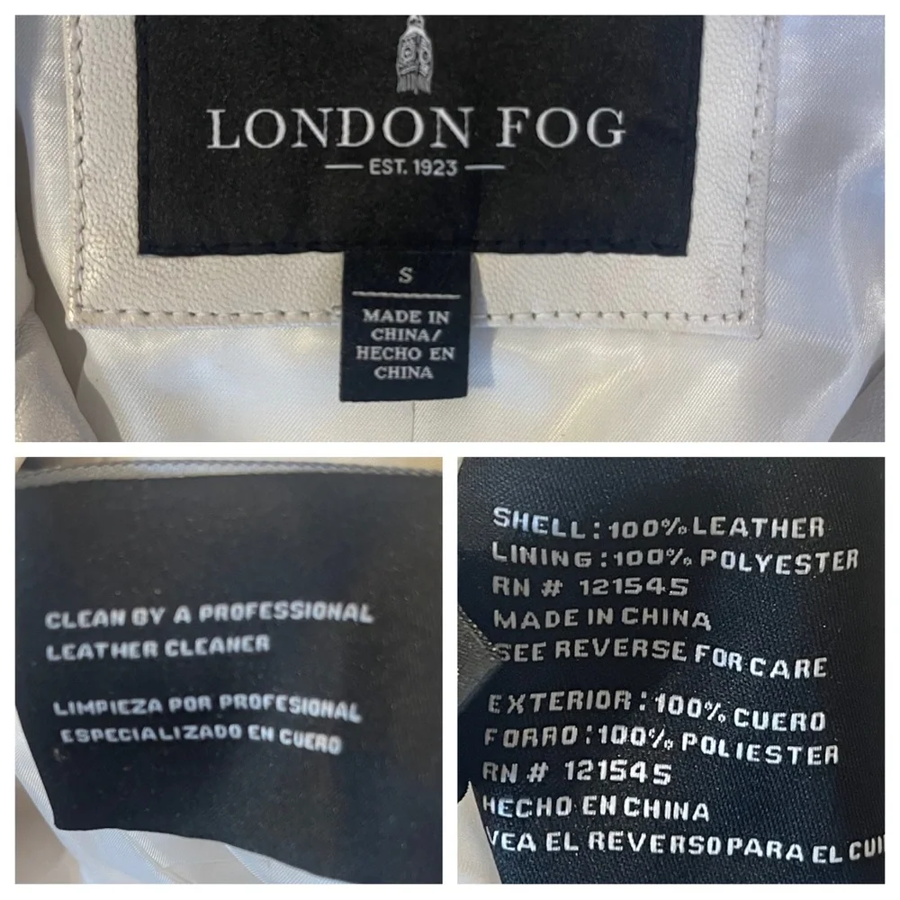 LONDON FOG LEATHER MOTTO JACKET